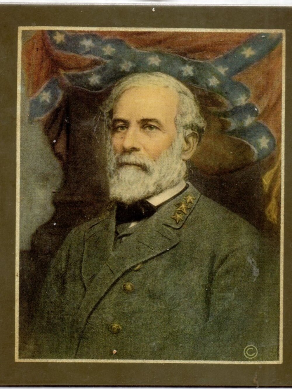 Vintage Miniature Portrait Confederate General Robert E. Lee